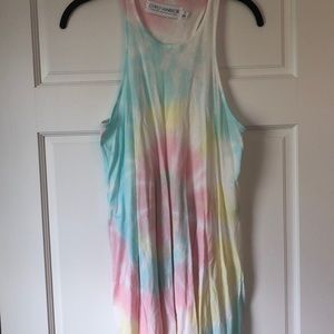 Tie-dye bathing suit cover-up